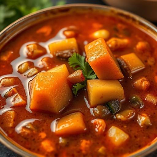 A bowl of rich and flavorful Gumbo, a New Orleans staple.